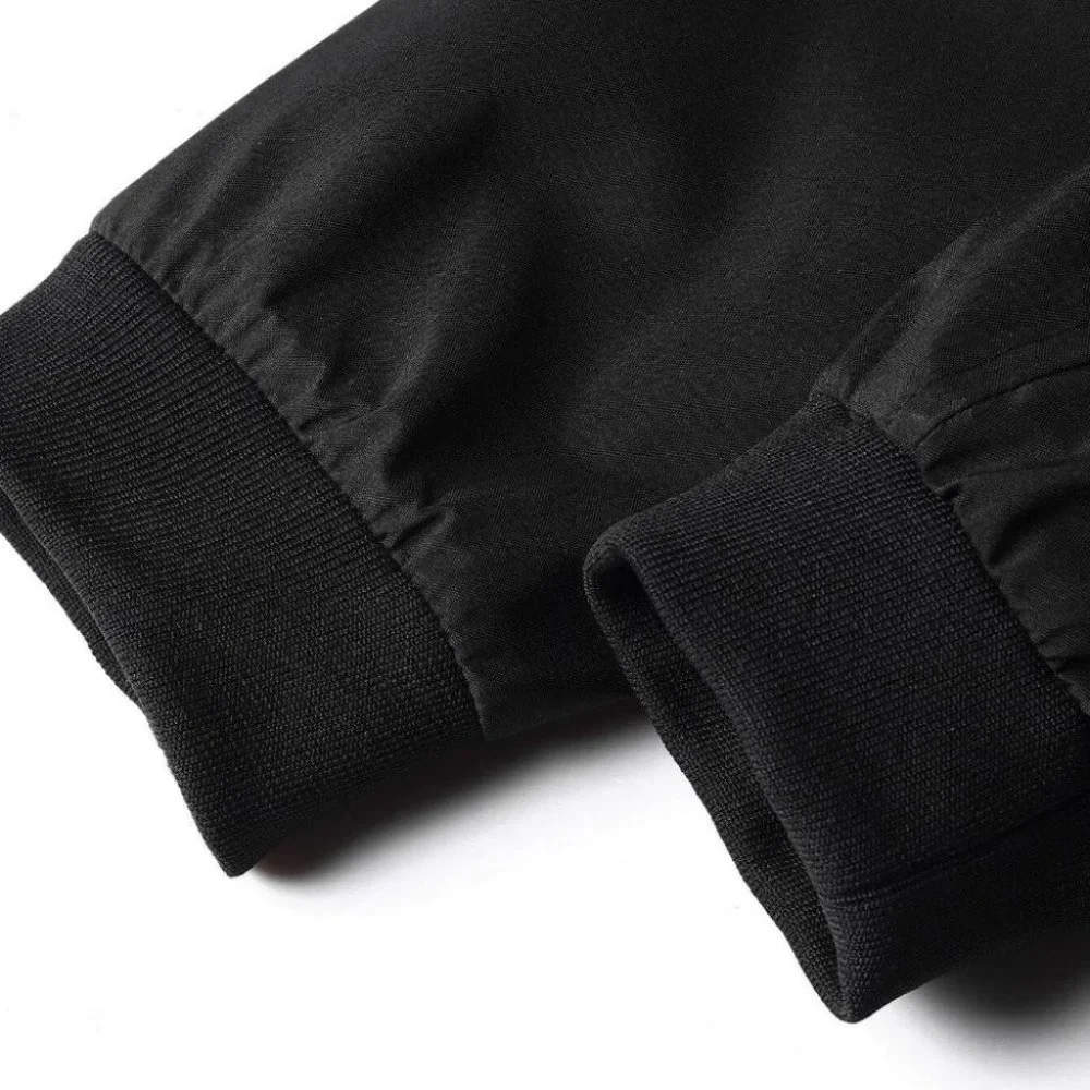 Black Mens Bomber Jacket - Picture 3 of 6